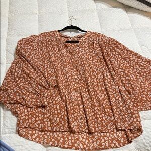 Pilcro Batwing Floral Buttondown